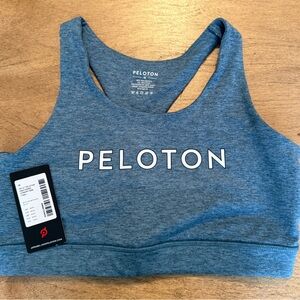 Peloton Teal Heather Strappy Bra Tag
